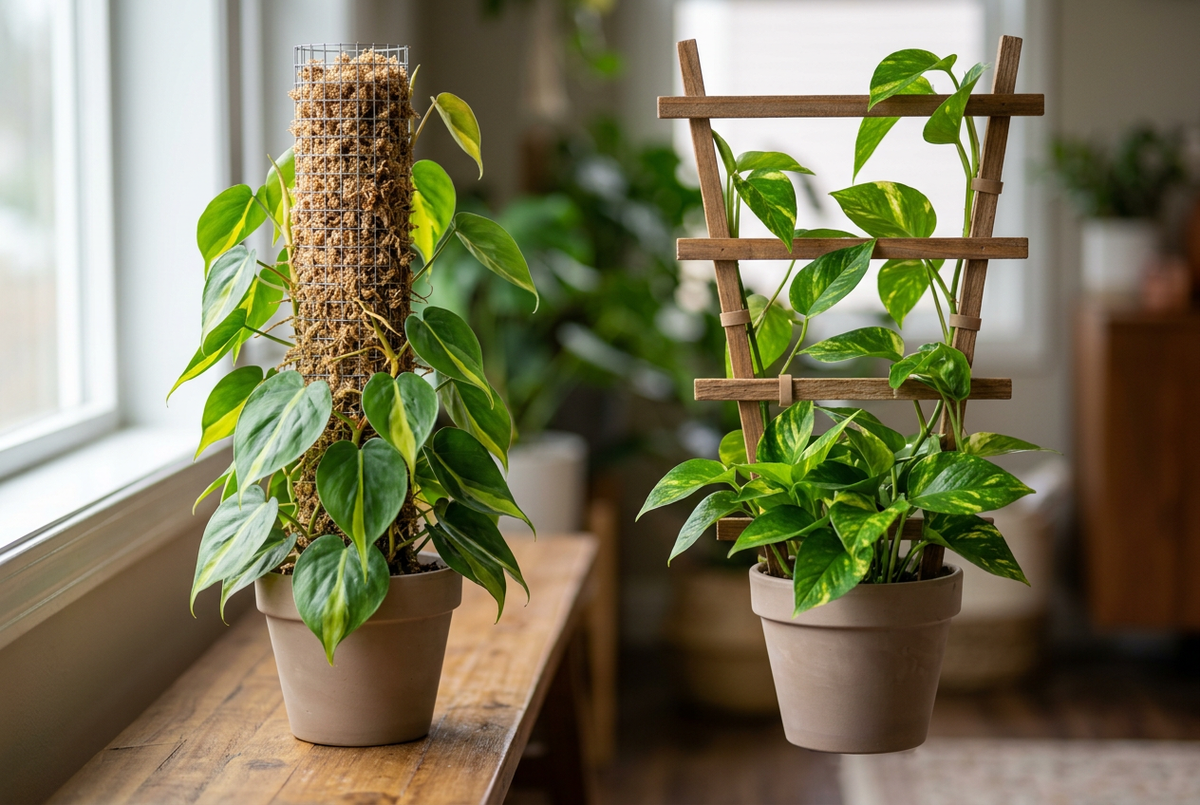 Moss Pole vs Trellis: Which Is Better for Climbing Plants?